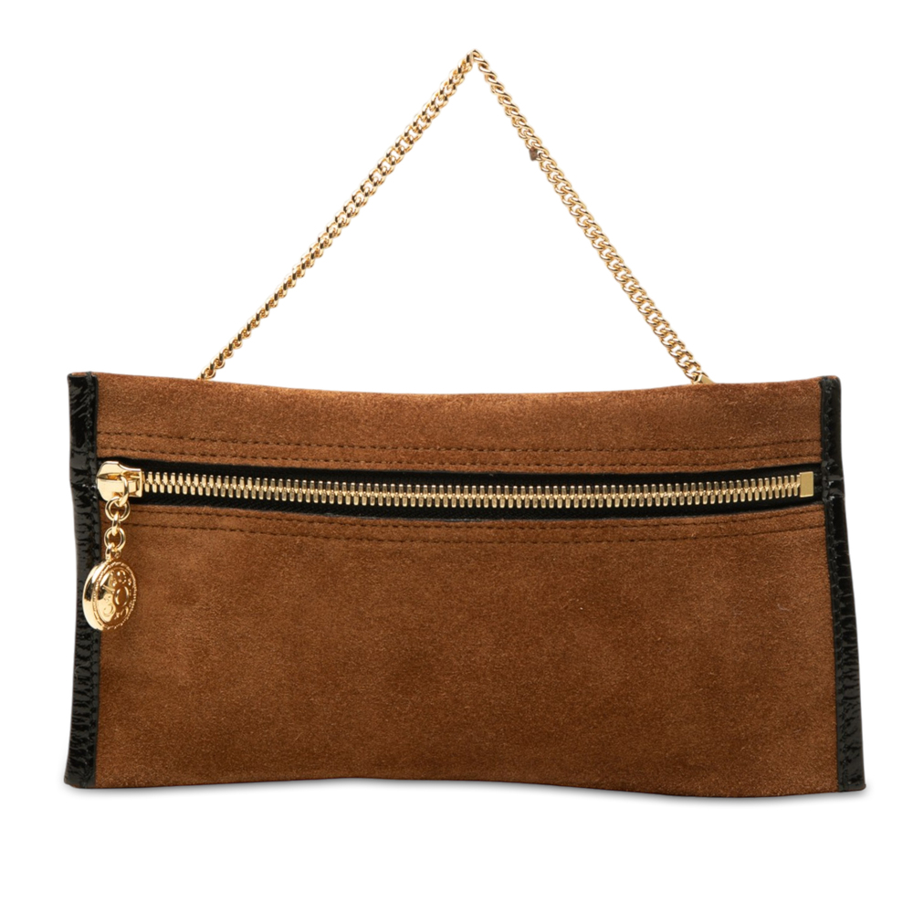 Pre-Loved Gucci Suede Rajah Pouch
